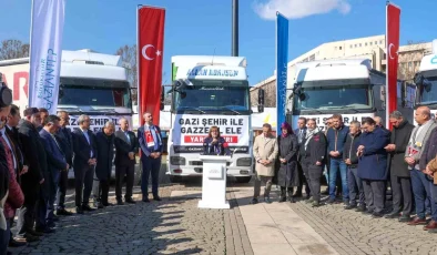 Gaziantep Büyükşehir Belediyesi Gazze için 5 Tır Yardım Malzemesi Gönderdi