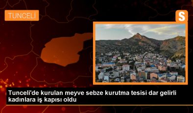 Tunceli’de kurulan tesiste çalışan kadınlar, kurutulmuş meyve ve sebzeleri satarak kazanç sağlıyor