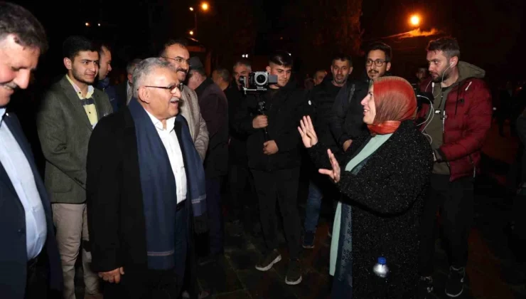 Kayseri Büyükşehir Belediye Başkanı Dr. Memduh Büyükkılıç, İncesu ilçesinde vatandaşlarla bir araya geldi