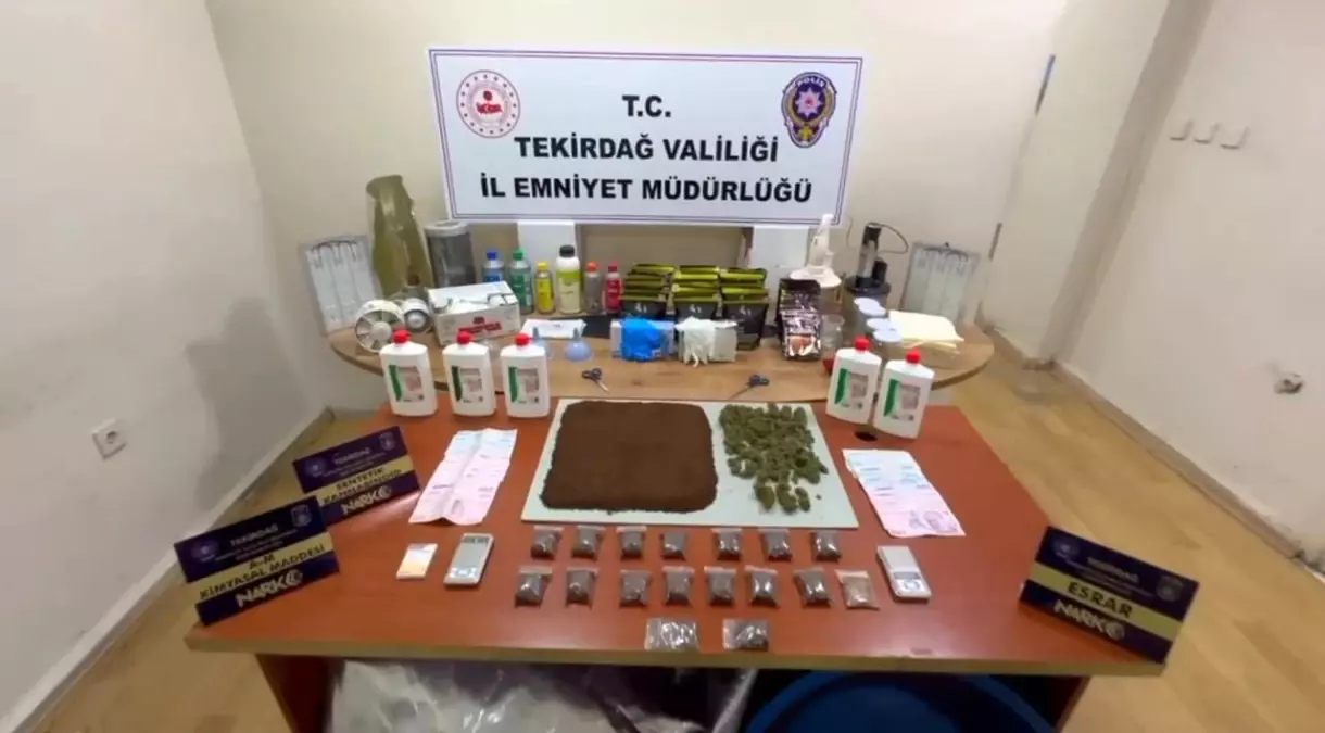 Tekirdağ’da Narkotik Operasyonu: 8 Gözaltı, Çok Sayıda Uyuşturucu ve Silah Ele Geçirildi