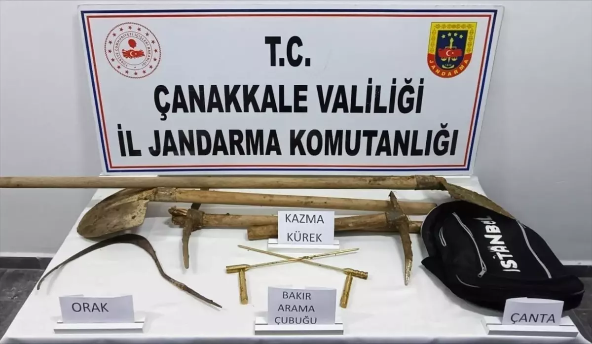 Biga’da Kaçak Kazı Operasyonu: 7 Gözaltı